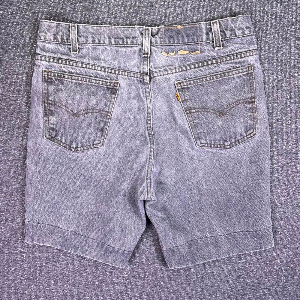 Levis 517 Denim Shorts Mens 34 Grey‎ Orange Tab Vintage Casual Made In USA 90s